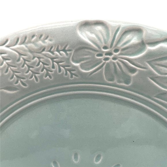 Fitz and Floyd English Garden Dinner Plate - 11.25" - Turquoise - Floral - Picture 6 of 7